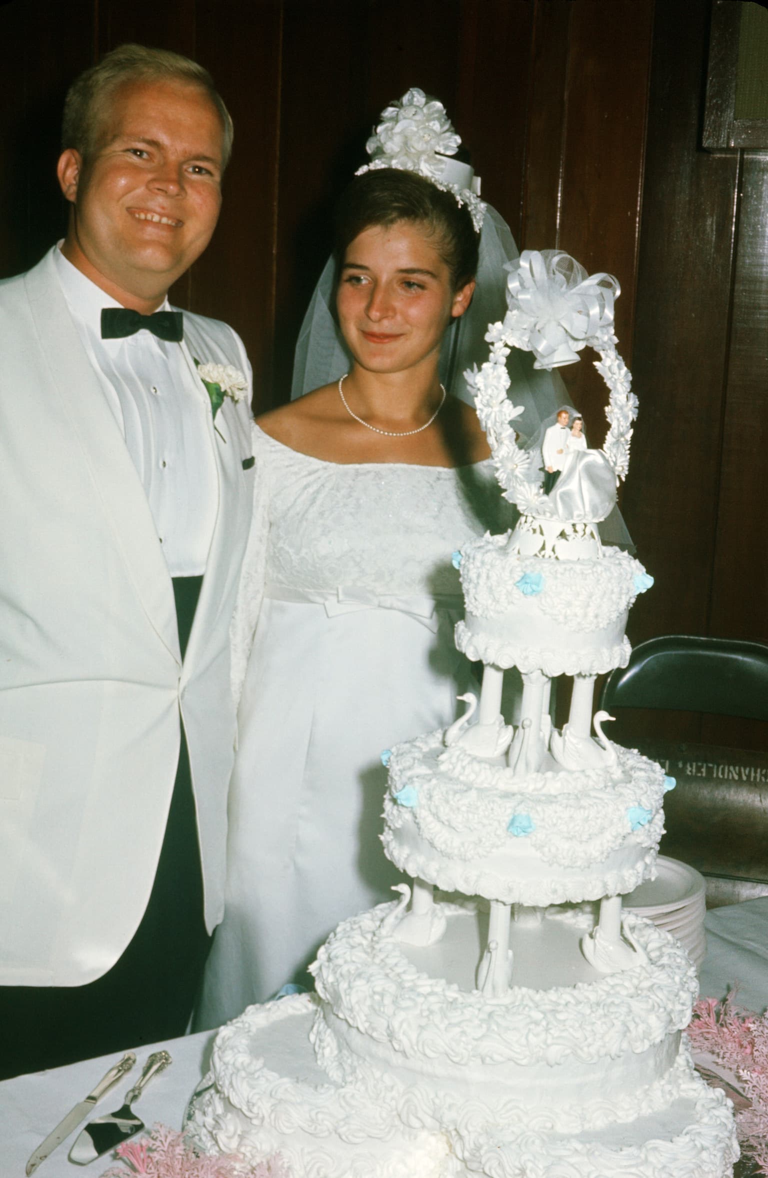 Clifford Goodman Jr. and Nadina Hofstätter at their wedding, 1966