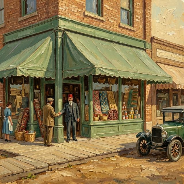 Esber Store in downtown Chandler, 1920s (AI-restored image)