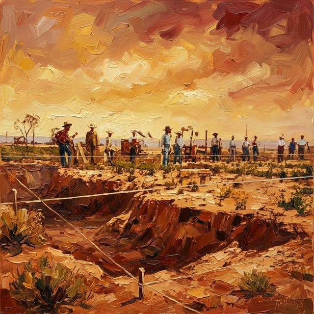 A dusty street in the early Chandler townsite, 1912 (AI-generated illustration)