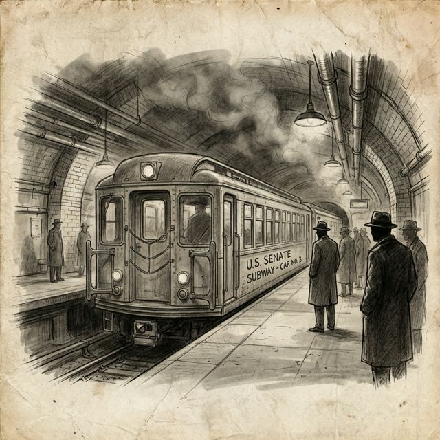 The underground U.S. Senate subway cars